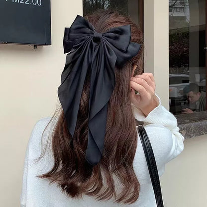 Pinza para el Cabello con Lazo Grande de Color Sólido para Mujeres, Nueva Horquilla con Gran Moño, Pinza para Cola de Caballo, Diadema para Niñas, Accesorios para el Cabello