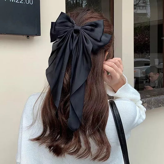 Pinza para el Cabello con Lazo Grande de Color Sólido para Mujeres, Nueva Horquilla con Gran Moño, Pinza para Cola de Caballo, Diadema para Niñas, Accesorios para el Cabello