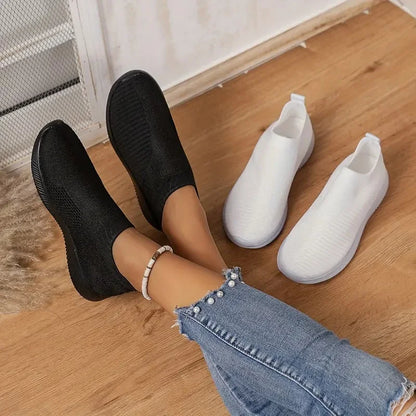 Zapatillas Deportivas para Mujer - Sneakers de Color Sólido de Malla Transpirable, Ligeras y Bajo Tiro para Caminar y Correr