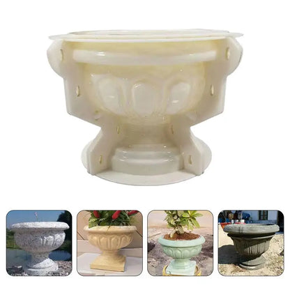 Molde para macetero DIY, molde de plástico para hacer macetas de estilo europeo, ideal para bonsái y manualidades en cemento