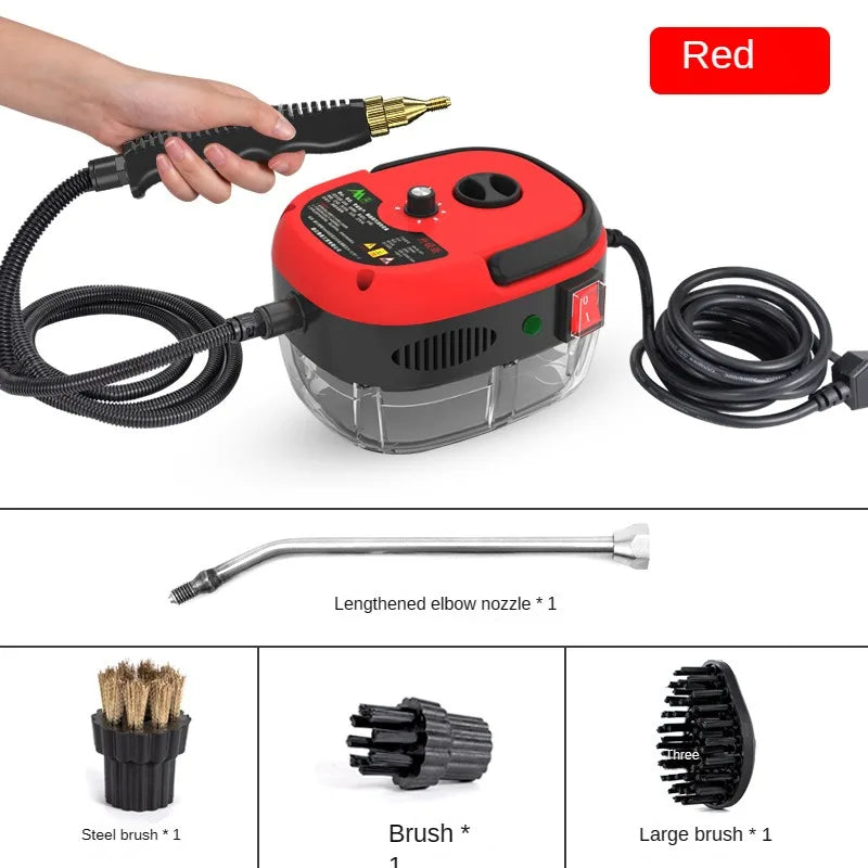 Limpiador de Vapor de Alta Temperatura - Esterilizador a Presión para Cocina, Automóviles y Hogar | 2500W, 900ml