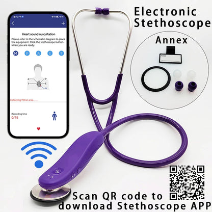 Estetoscopio Digital Inteligente Bluetooth Médico | Grabación, Almacenamiento y Consulta Remota | Ideal para Doctores y Enfermeros