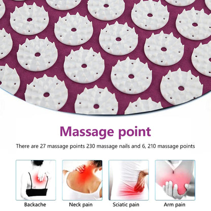 Set de Colchoneta de Masaje y Almohada de Acupresión - Alivia el Dolor de Espalda, Estrés y Tensión Muscular