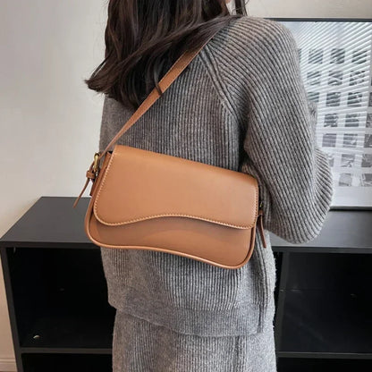 Bolsos Vintage de Cuero para Mujer: Bolso Cruzado 2024 con Solapa Pequeña, Diseño Elegante y Versátil