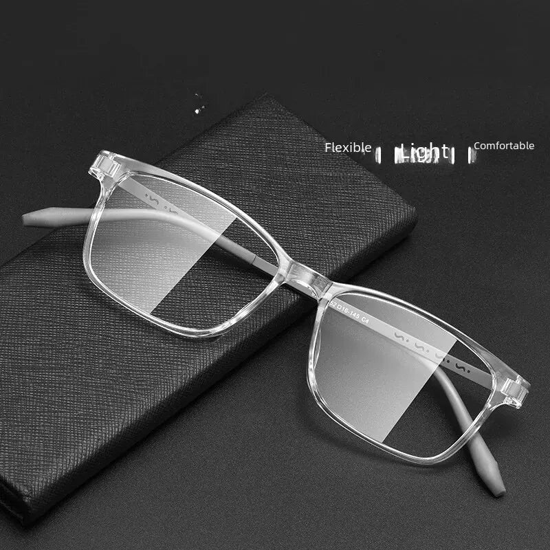 Gafas de Goma de Titanio 99103t para Estudiantes, Montura Ultraligera Tr90, Marco Cuadrado Completo, No Magnético