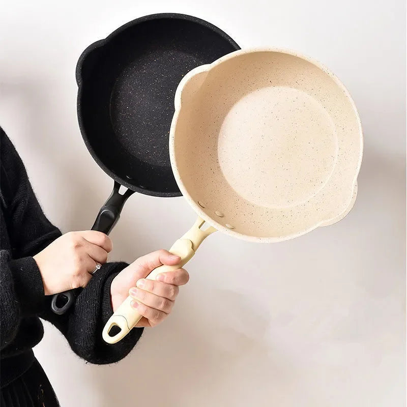 Sartén profunda antiadherente de piedra Maifan duradera, ollas de cocina para panqueques, bistec para el hogar, sartén, cacerola, utensilios de cocina, sartén Wok
