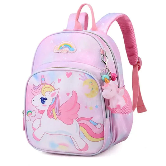 Mochila Infantil Unicornio para Niñas – Cartón Rosa Princesa, Mochila Escolar y Satchel para Niños, Perfecta para Kindergarten y Escuela
