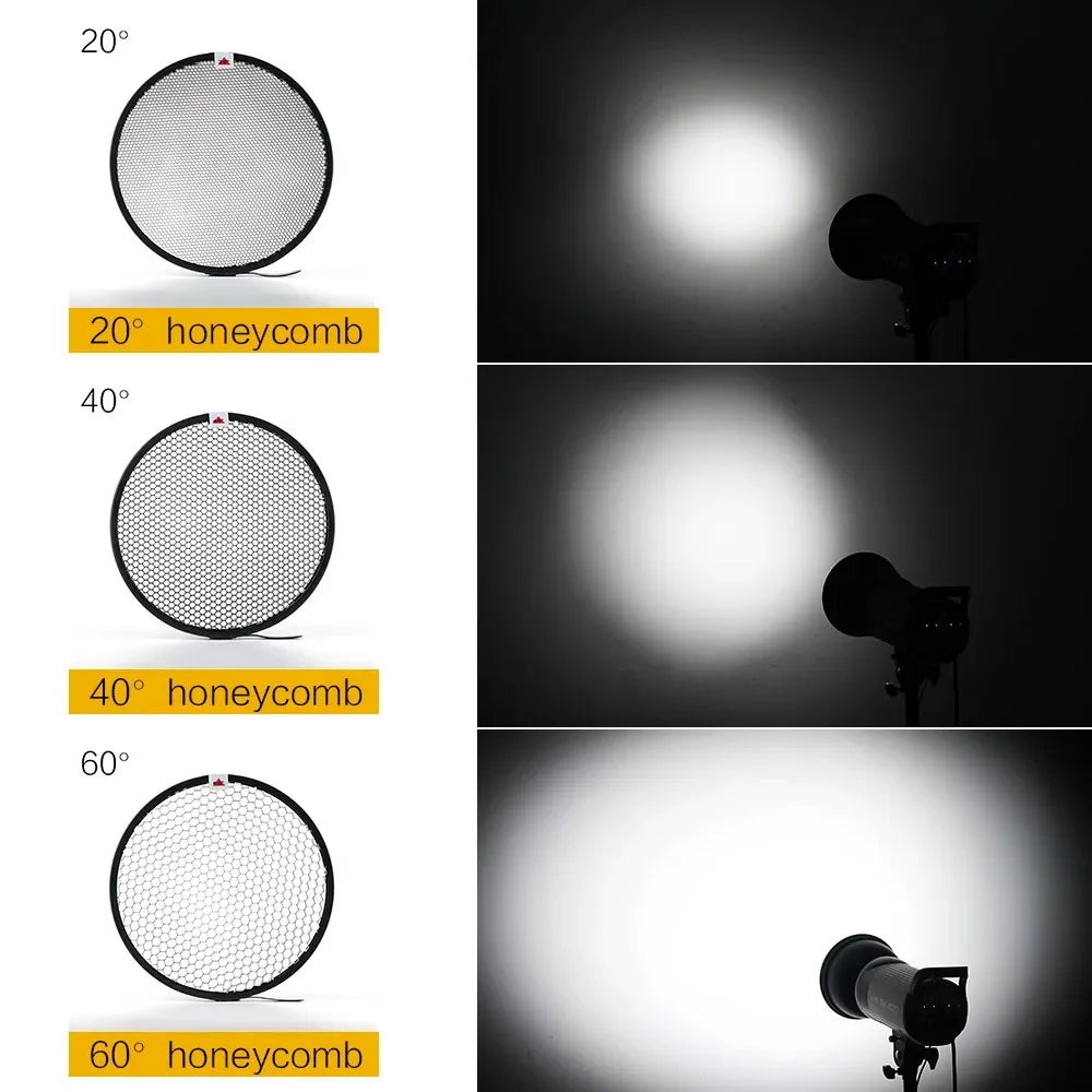 7" Bowens Mount Standard Reflector Diffuser Lamp Shade Dish Honeycomb Grid for photography Studio Flash Strobe light