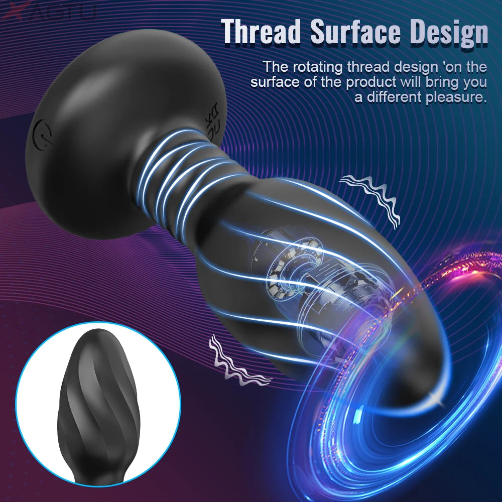 Masajeador Prostático con Control APP – Vibrador Masculino Rotatorio, Plug Anal Inalámbrico con Modos de Vibración para Estímulo Dual