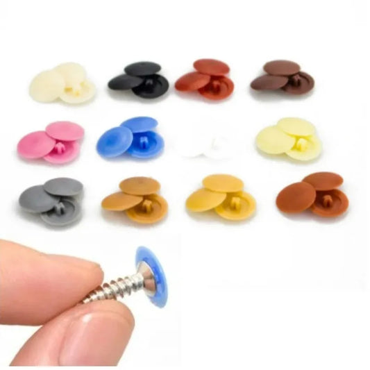 100 Piezas de Cubiertas Plásticas para Tornillos - Tapas Protectores de 12mm para Muebles y Decoración