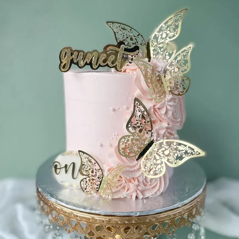12 Piezas de Decoración para Pastel en Forma de Mariposas  - Toppers para Pastel de Cumpleaños, Bodas y Baby Showers