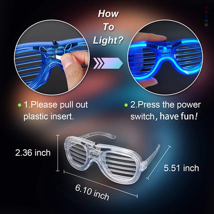 12-164Pcs Accesorios Luminosos para Fiestas - Gafas LED, Barras de Luz, Luces para Dedos y Horquillas Brillantes