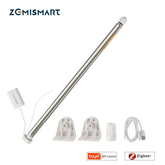 Motor para Persianas Zemismart Zigbee - Compatible con Tubos de 17mm, 25mm y 28mm, Control Inteligente Tuya, Alexa y Google Home