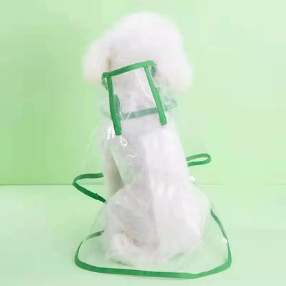 Chubasquero transparente con capucha para mascotas, chaqueta impermeable de PVC suave para perros pequeños, Poncho de lluvia para cachorros