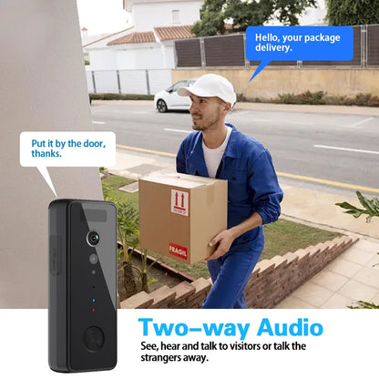 Timbre de Video Tuya Smart Home con Intercomunicador, Cámara Inalámbrica Impermeable y APP Móvil