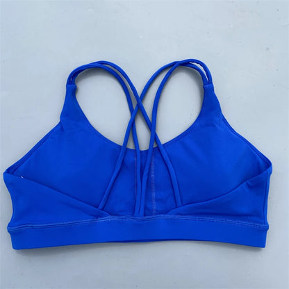 Brasier Deportivo para Mujer con Tirantes Cruzados, Top de Yoga Alto Impacto, Sujetador de Fitness, Crop Top para Ejercicio y Running, Con Almohadilla Removible