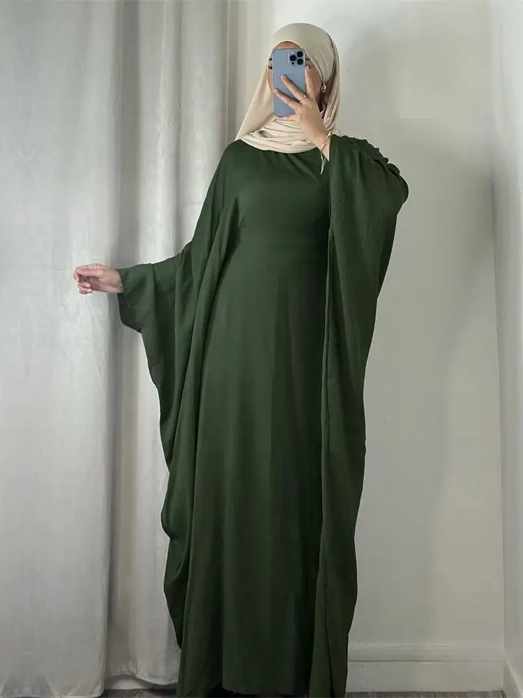 Vestido largo de lino para mujer, elegante y cómodo, con mangas largas, estilo bohemio, primavera/verano