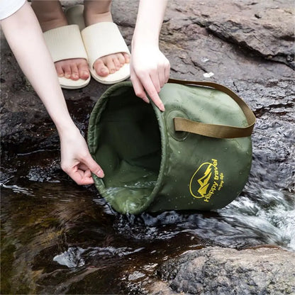 Cubo Plegable de PVC para Exteriores, Bolsa de Agua Portátil Multifuncional para Viaje, Pesca, Camping, Cesta de Almacenamiento