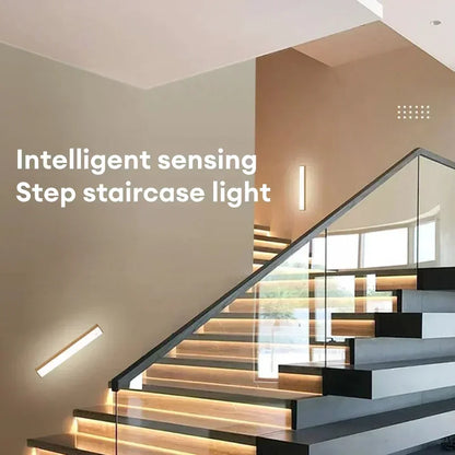 Lámpara LED de Barra Recargable por USB con Sensor de Movimiento, Luz Nocturna Portátil para Cocina, Armario y Pasillo