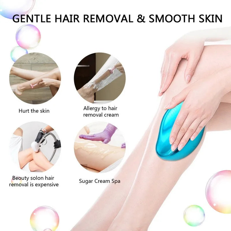 Removedor de Vello Físico Sin Dolor: Herramienta de Depilación Corporal Segura, Reutilizable y de Fácil Limpieza para el Cuerpo - Borrador de Belleza