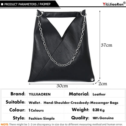 Bolso de Cuero de Moda para Mujer – Bolsa de Mano de Lujo, Capacidad Grande, Diseño Simple con Cadena, Bolsos de Hombro y Cruzados para Mujeres