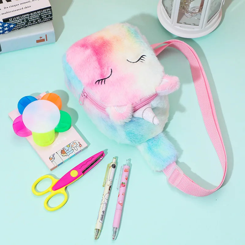Mochila Infantil de Unicornio | Bolsa Cruzada y Estuche para Niñas | Diseño Lindo y Funcional