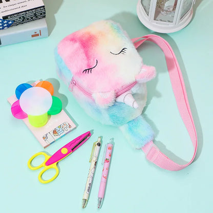 Mochila Infantil de Unicornio | Bolsa Cruzada y Estuche para Niñas | Diseño Lindo y Funcional