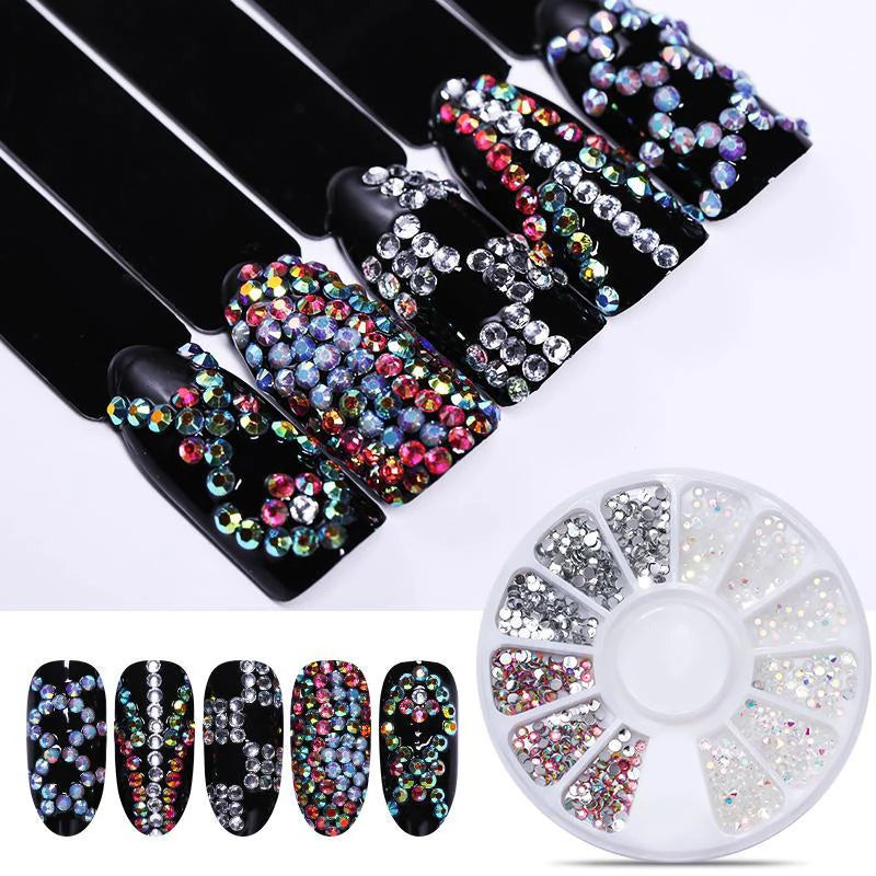 Decoración Nail Art uñas Piezas para uñas, purpurina, gemas de cristal de imitación, cuentas de joyería, accesorios de decoración de manicura, suministros de uñas para profesionales uñas accesorios y herramientas