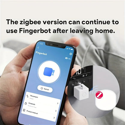 Interruptor Inteligente Fingerbot Plus con Control Táctil, Modo Zigbee Tuya, Control Remoto a Través de la Aplicación Smart Life, Compatible con Alexa, Google Home y Alice