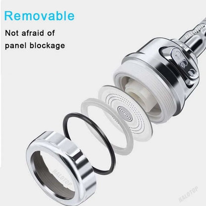Filtro de Grifo con Extensión y Rotación 360° - Ahorra Agua con 2/3 Modos de Chorro para Cocina y Baño