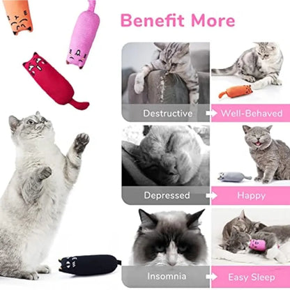 Juguete con Sonido Rustle Catnip: Producto para Gatos, Juguetes Adorables para Gatos y Gatitos para Moler Dientes, Peluche para Gatos Almohada para Pulgar, Accesorios para Mascotas