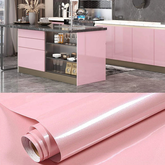 Papel tapiz de contacto de mármol rosa, revestimiento de pared impermeable extraíble autoadhesivo para Tabl, 15,74x118,11 pulgadas