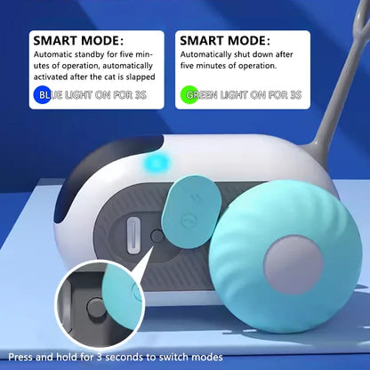 Juguete Inteligente para Gatos: Coche Interactivo con Bola, Control Remoto Automático - Accesorios para Gatos en Interiores - Suministros para Mascotas y Gatitos