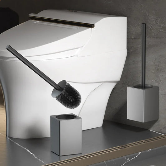 Soporte de Escobilla de Inodoro Montado en la Pared – Accesorios Creativos de Baño en Aleación de Aluminio