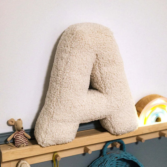 Almohada de Juguete con Letras de Cordero para Niños - Almohada Relajante ABC, Decoración de Fondo