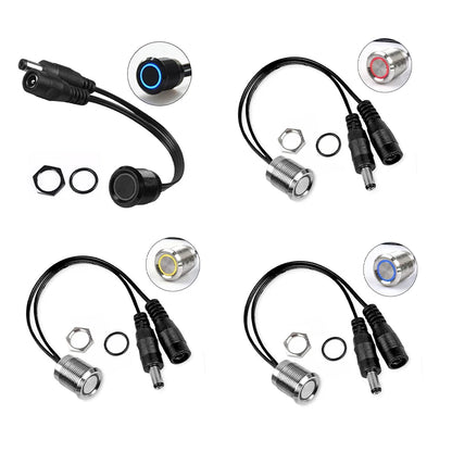 Controlador Dimmer Táctil LED 1CH, 72W/144W, 6A, 12V/24V DC, Conector 5.5*2.1mm, Carcasa Metálica, Interruptor Empotrado