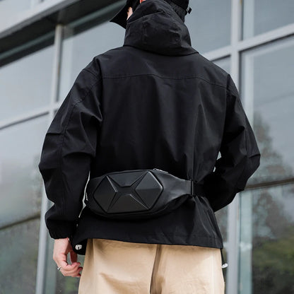 Bolso de Cintura Estilo Punk para Motociclista – Fanny Pack Retro Ajustable para Deportes y Actividades al Aire Libre
