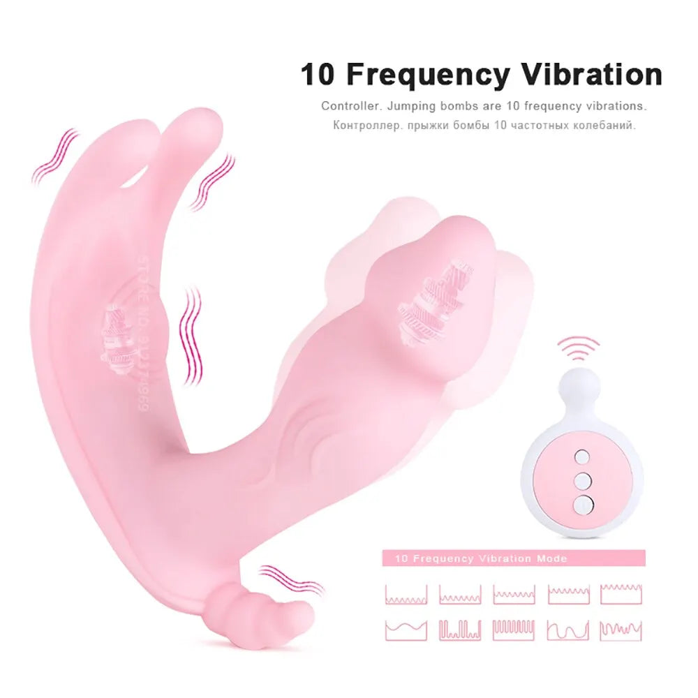 Vibrador Dildo Remoto para Mujeres con Pantis Estimuladoras Clitorianas, Masajeador Vaginal y Juguete Erótico para Parejas