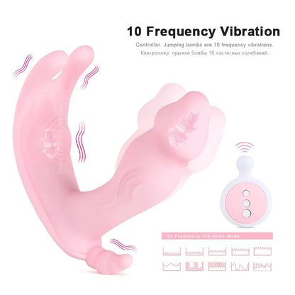 Vibrador Dildo Remoto para Mujeres con Pantis Estimuladoras Clitorianas, Masajeador Vaginal y Juguete Erótico para Parejas