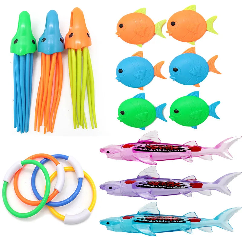 Juguetes de Buceo para Niños | Delfines, Peces, Cohetes y Diamantes para Caza de Tesoros en Piscina