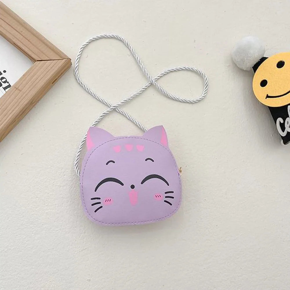 Bolso Infantil de Carácter de Gato – Bolsa Crossbody para Niños, Mochila Pequeña de PU con Diseño de Animal, Ideal para Kindergarten y Uso Diario