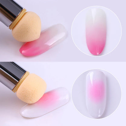 Cabezales de esponja de repuesto para uñas, pincel degradado de Color de esmalte de Gel, polvo brillante, bolígrafo de puntos para accesorios de manicura, herramientas