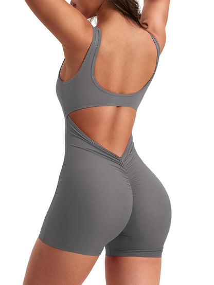 Camiseta de Yoga de Una Pieza para Mujer, Chaleco sin Mangas, Pantalones Cortos Deportivos de Una Pieza para Fitness, Novedad Verano 2024