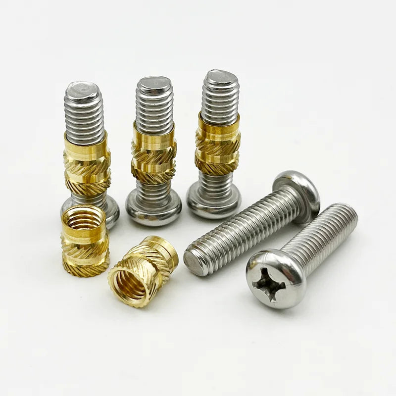 Kit de Tuercas y Tornillos de Latón - 260-500 pcs M2 M3 M4, Tuercas de Inserción de Fusión en Caliente para Impresoras 3D