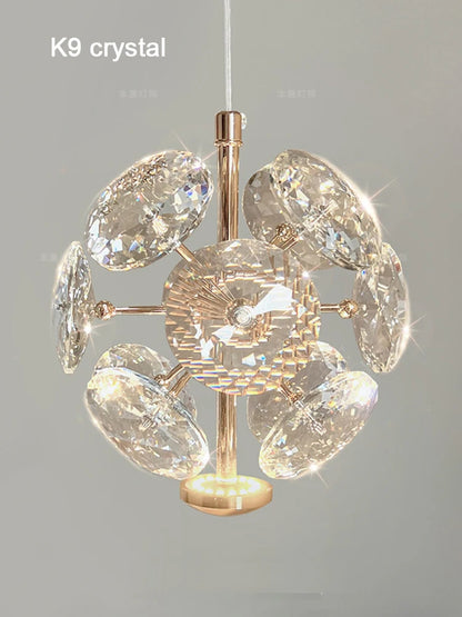 Candelabro Pequeño de Cristal K9 Puro, Lámpara de Pared de Lujo para Pasillo, Decoración Moderna para Bar