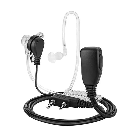 Auricular 2 Pin PTT MIC Baofeng Tubo Acústico Antirradiación | Micrófono y Earpiece para Walkie Talkie de Dos Vías