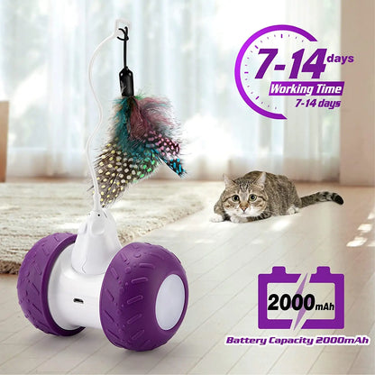 Juguetes para Gatos Interactivos ATUBAN, Juguetes Eléctricos Robóticos para Gatos, Juguete Automático para Ejercicio, Caza y Entretenimiento de Mascotas