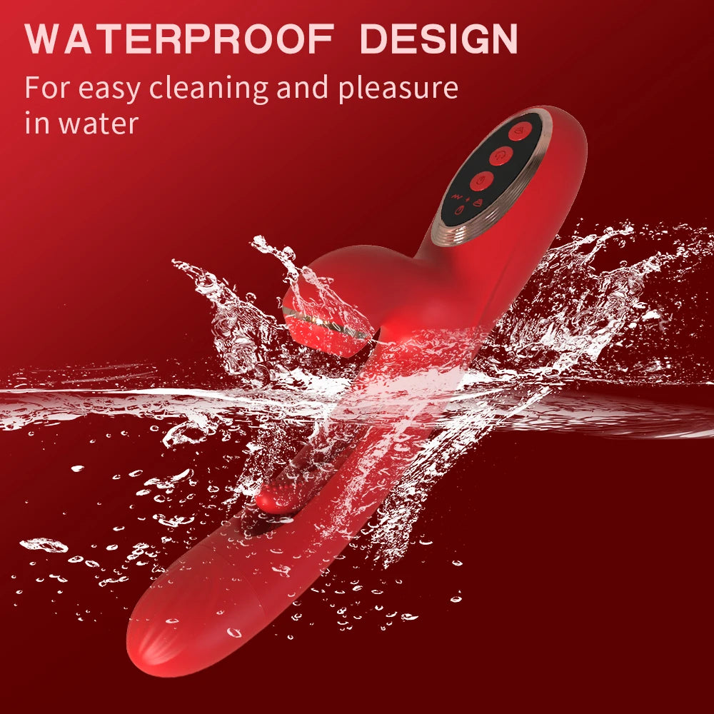 Vibrador Tapping con Succión para Mujeres, Estimulador de Clítoris y Punto G, Juguete Sexual Triple Estimulación