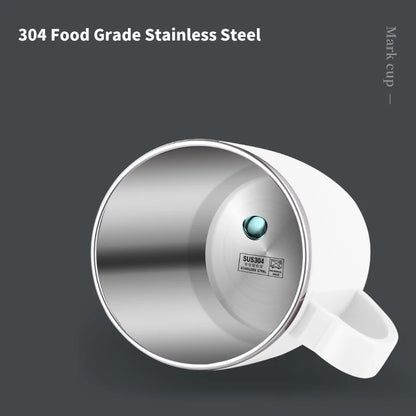 Taza Térmica de Acero Inoxidable 350ml con Asa - Taza de Café con Aislamiento al Vacío y Tapa Hermética