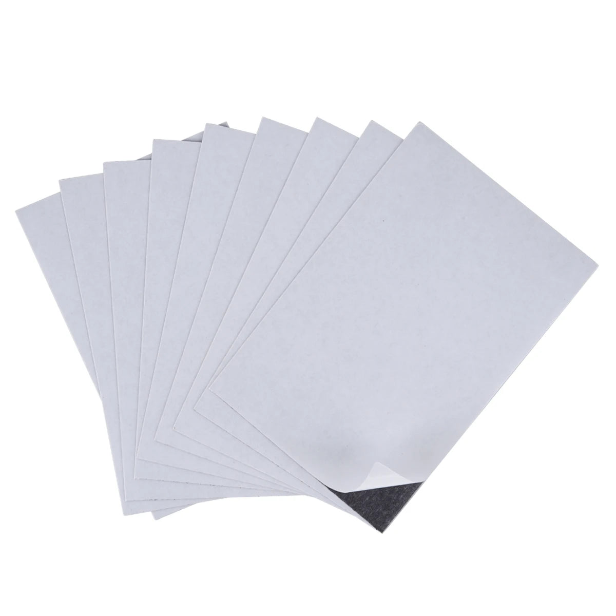 Hojas Magnéticas Autoadhesivas de Goma Flexible para Paredes, Refrigeradores, Manualidades, Fotos y Superficies Metálicas – 90x50mm / 100x150mm